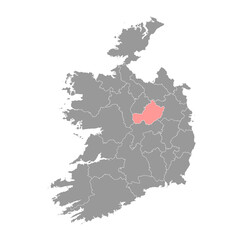 County Westmeath map, administrative counties of Ireland. Vector illustration.