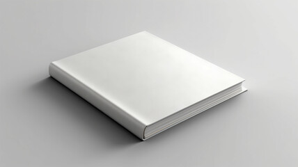 Fototapeta premium White book cover mock up on grey background
