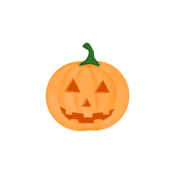 halloween pumpkin isolated on white
