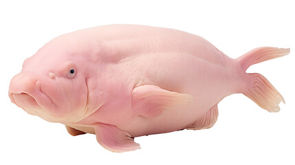 Pink fish  isolated on the transparent background PNG. AI generative.