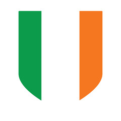 Ireland flag in heart design shape