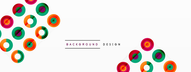 Abstract background with circle symmetric grid composition. Circle pattern creating sense of movement. Grid adds structure and balance to the composition, with equal spacing between each circle