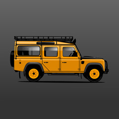 Off Road Overland Car Vector