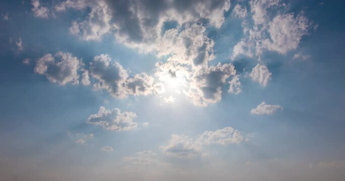 Sunshine blue sky cloud Time-lapse footage Clear Wipeout dust or bird (Time lapse process Raw images) High quality footage ProRes422.