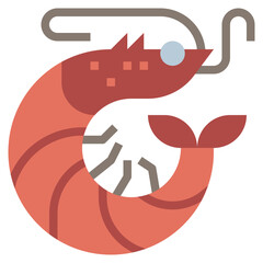Shrimp line icon,linear,outline,graphic,illustration