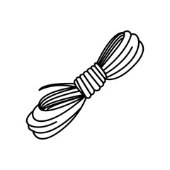 Rope isolated on white background.
