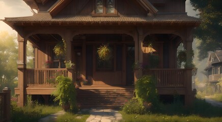 Fototapeta premium Rustic country house [AI Generated]