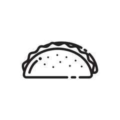 Outline of a taco icon