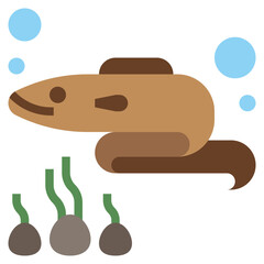 eel line icon,linear,outline,graphic,illustration