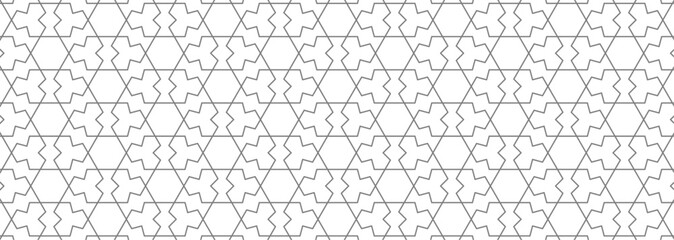 Historic Decorative All Over pattern. Vintage tilework and textiles grey Geometric Design. Abstract art. 