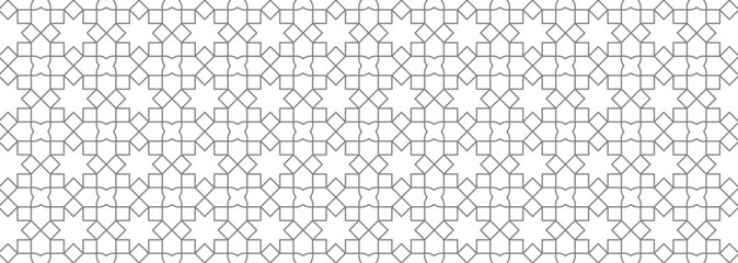 Historic Decorative All Over pattern. Vintage tilework and textiles grey Geometric Design. Abstract art. 
