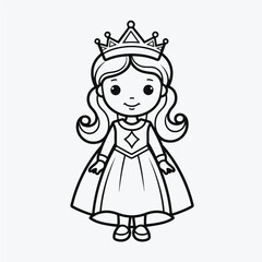 Vector Illustration: Cute Policeman Coloring Page with Sharp Black Lines