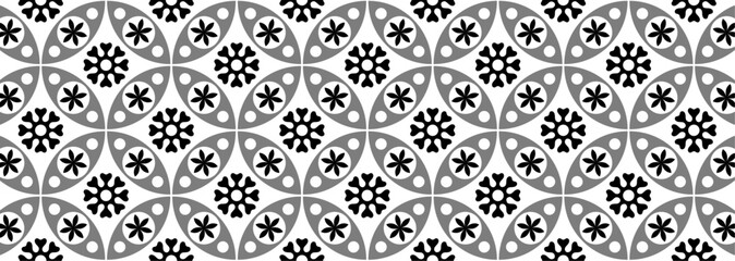 Historic Decorative All Over pattern. Vintage tilework and textiles grey Geometric Design. Abstract art. 