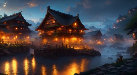 Obraz premium Picturesque cityscape with historic architecture [AI Generated]