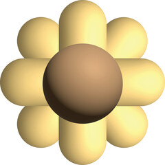 Yellow Flower 3D Sunflower