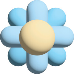 Blue Flower 3D