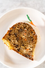 Carrot bundt cake with cream cheese frosting