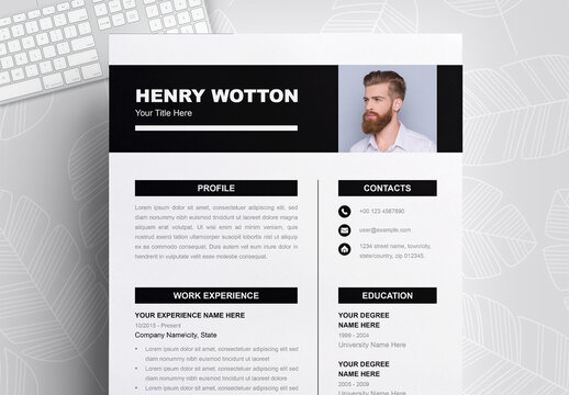 Resume and Cover Letter with Light Blue