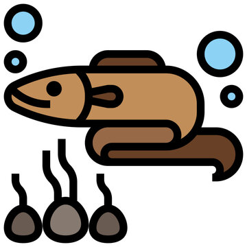 recommend clip art: eel line icon,linear,outline,graphic,illustration