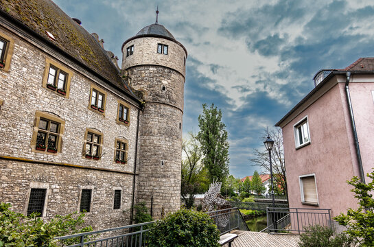 Marktbreit old streets and tower, Germany