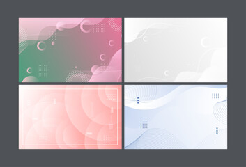 Modern background, colorful, geometric style, gradation 4 set collection,eps 10
