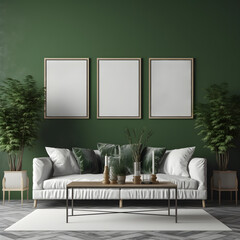 Photo frame Mock up for cozy and modern home.