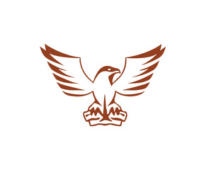 Hawk bird logo eagle fly slogan cartoon design