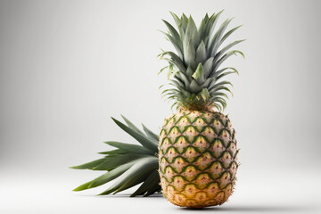 Fototapeta premium Pineapple isolated on white background.created with generative AI
