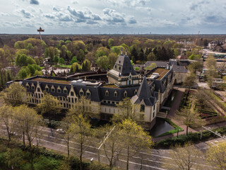 A Bird's Eye View of Efteling Amusement Park in the Netherlands on a Cloudy Day © Belus