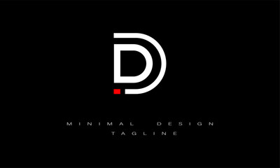 DD Minimal Logo Design Vector Art Illustration 