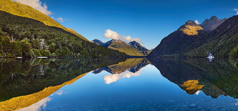 Beautiful lake Gunn with reflection