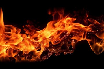 Fototapeta premium fire flames background. Generative AI