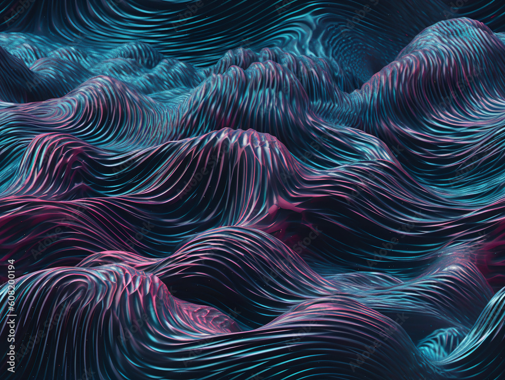 Poster Psychic Waves background Generative AI