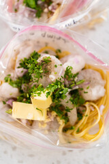 Frozen shrimp scampi meal prep