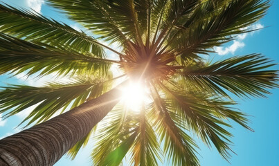Obraz premium palm tree in the sun
