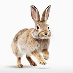 Fototapeta premium ウサギ 白背景 AI生成画像 ジェネレーティブAI