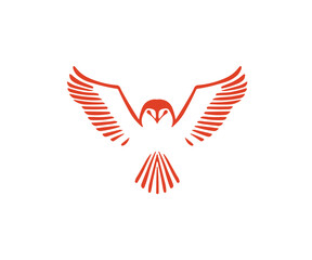 Owl logo eagle fly slogan cartoon design