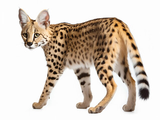 Obraz premium サーバル 白背景 AI生成画像 ジェネレーティブAI