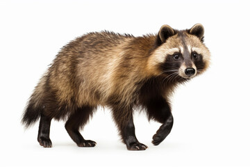 Fototapeta premium たぬき 白背景 AI生成画像 ジェネレーティブAI