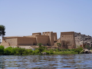 the old Egyptian insemt pyramids of Giza and temple of Phila