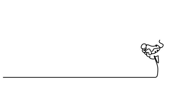 continuous line drawing of a tree on a white background, vector illustration