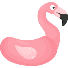 Rubber swimming flamingo