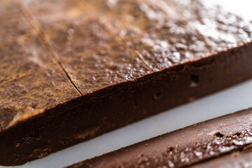 Homemade chocolate peanut butter fudge