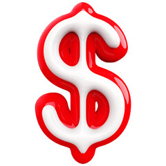 Red Dollar Symbol