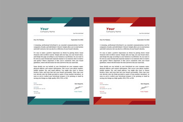 corporate modern letterhead design template with two color set. creative modern letter head design template for your project. letterhead, letter head, Business letterhead