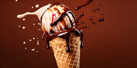 delicious and fresh chocolate ice cream flavor.