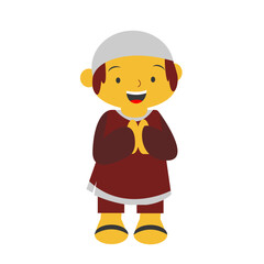 Muslim boy cartoon
