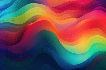 Abstract creative multicolored background blurred with curves, Generative ai