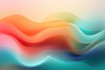 Obraz premium Abstract creative multicolored background blurred with curves, Generative ai