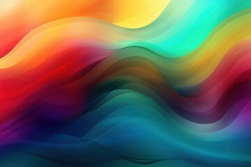 Obraz premium Abstract creative multicolored background blurred with curves, Generative ai